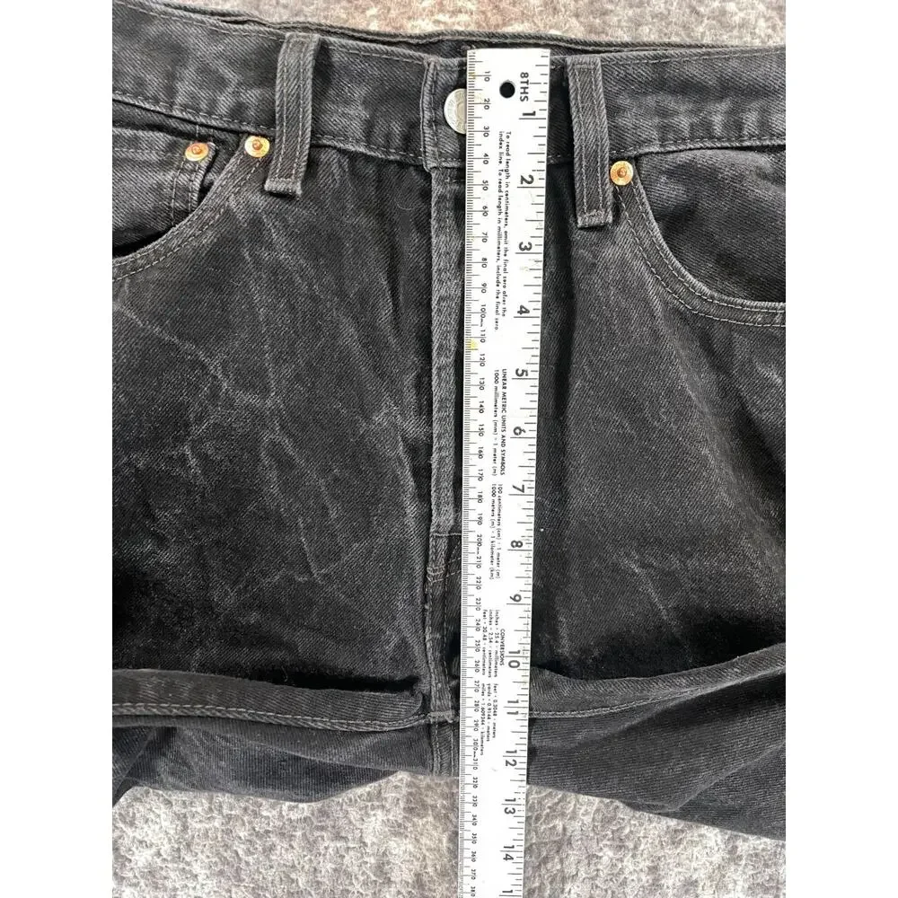 Levis 501 Original Fit Mens 32x30 Black Straight Leg Button Fly Jeans